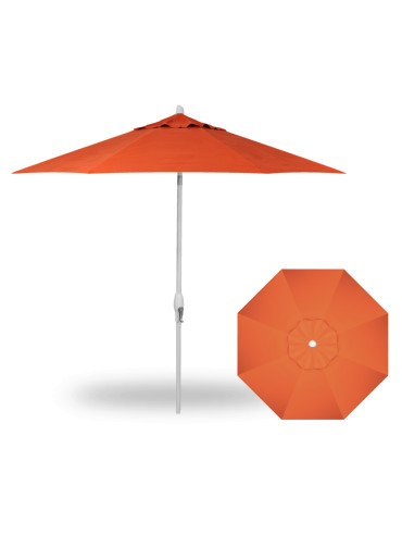 9' Auto Tilt Umbrella White / Sunset